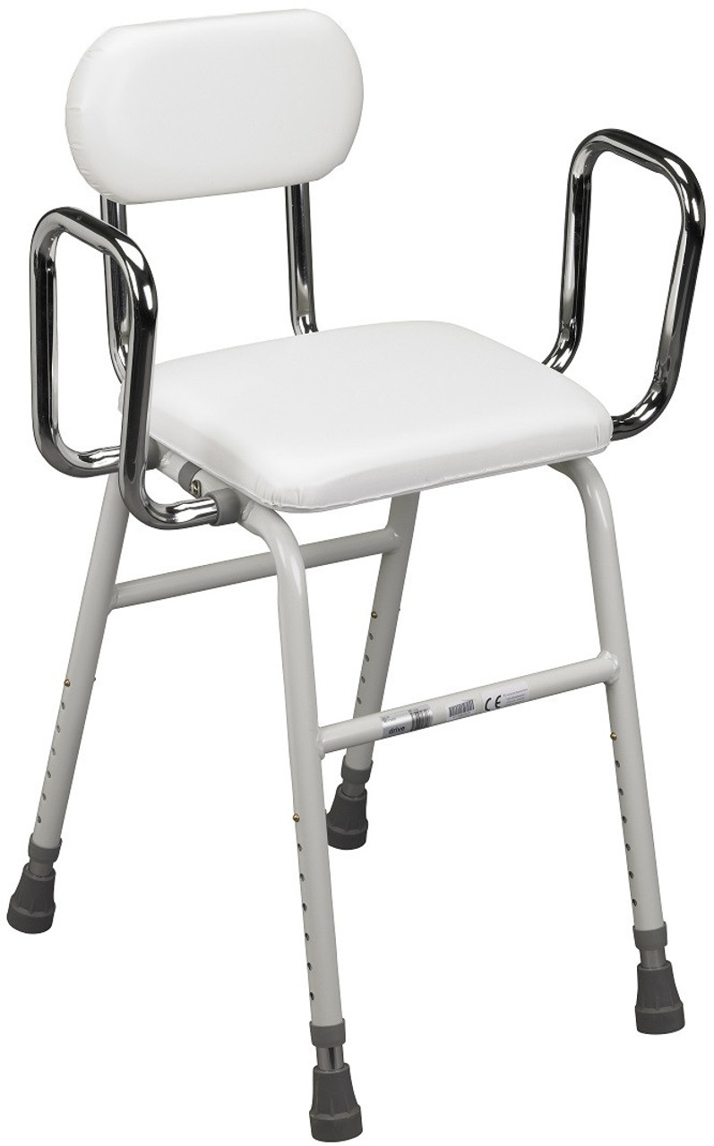 Drive 12455 All Purpose Stool Adjustable w Arms Tall