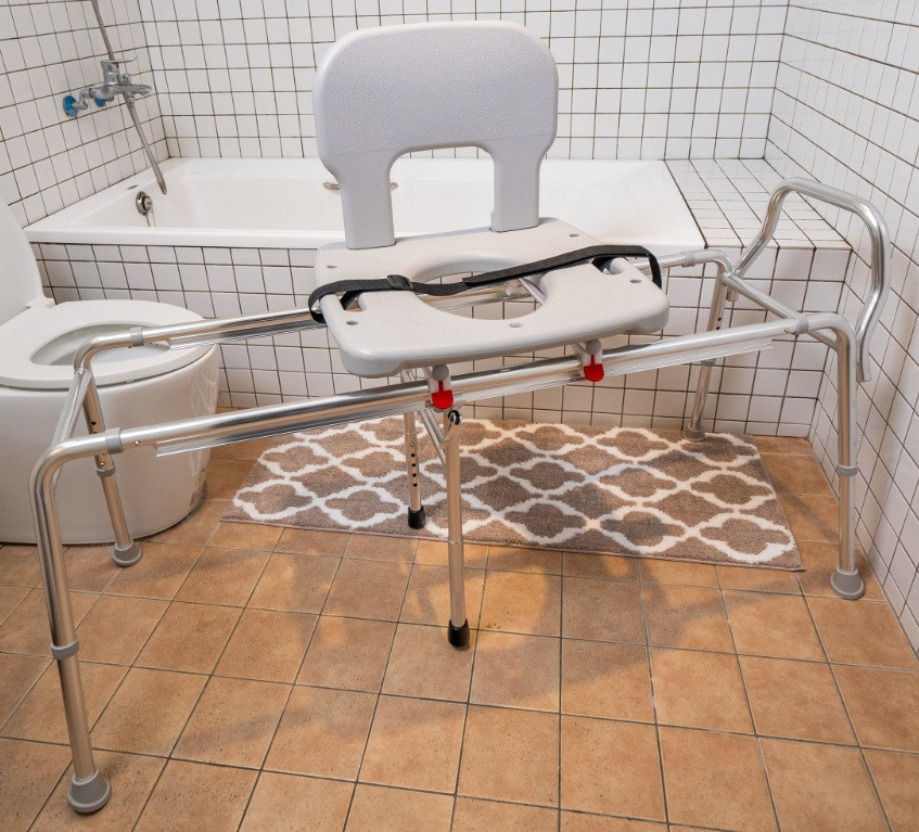 Tub Mount Swivel Swivel Sliding Bath Chair Swivel Seat Toilet To