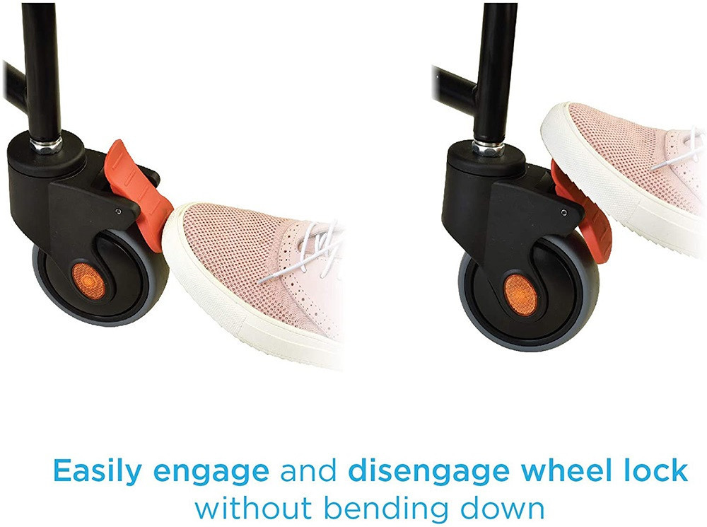 Nova 8805 Drop Arm Commode Transport Chair w/ Wheels