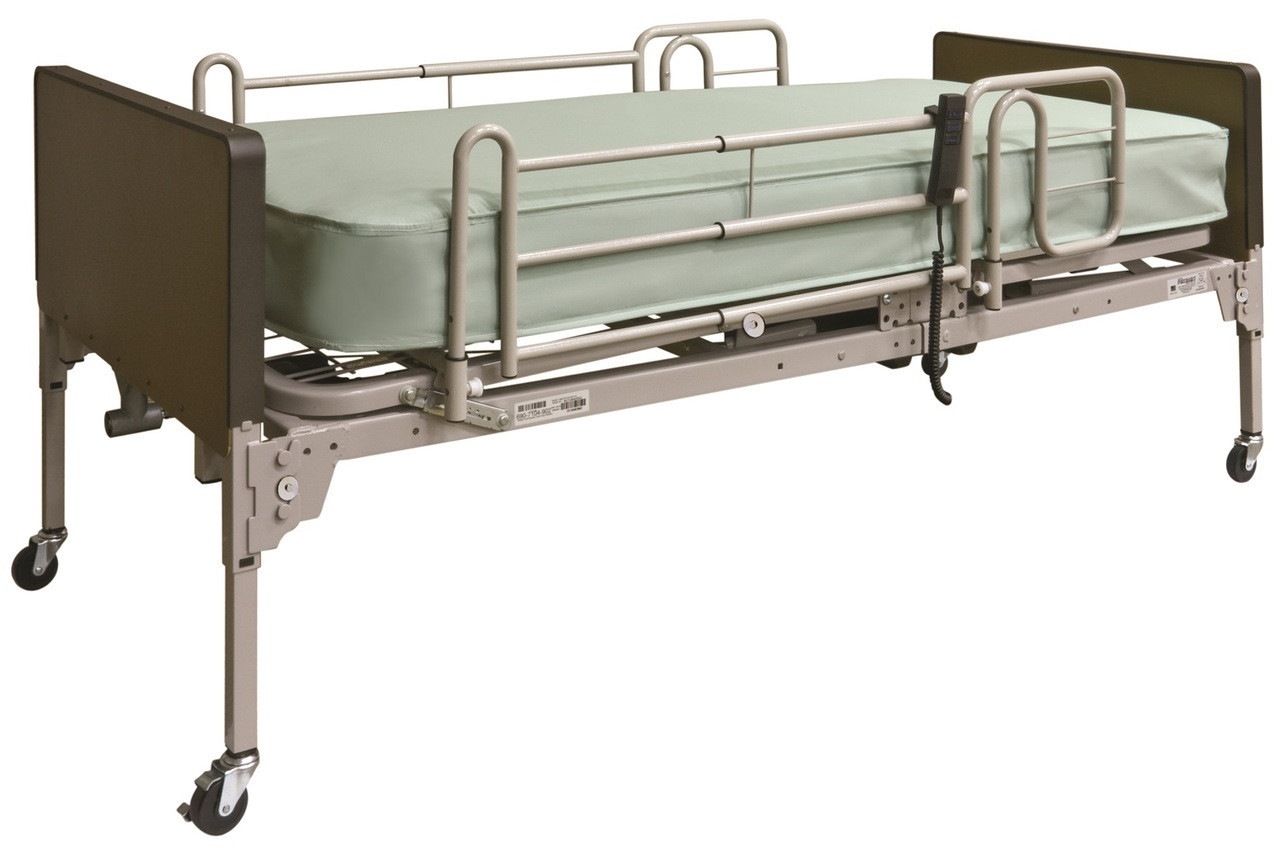 Patriot Full Electric Hospital Bed Bundle w/ Mattress, Rails by Lumex