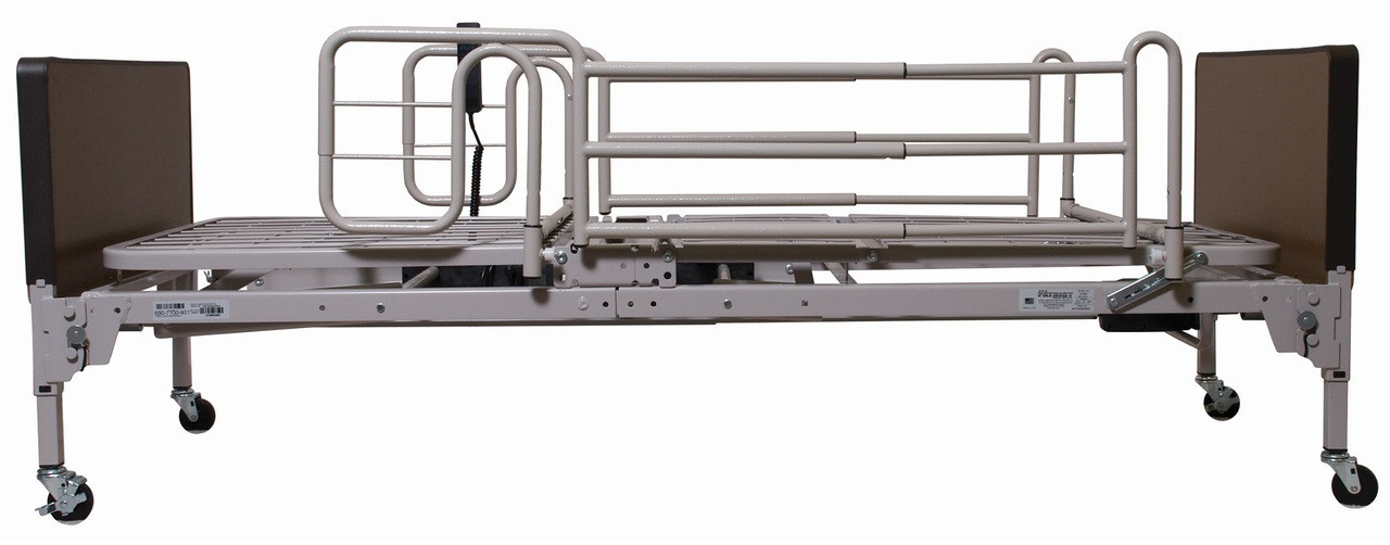 Patriot Full Electric Hospital Bed Bundle w/ Mattress, Rails by Lumex