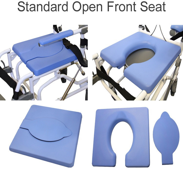 EZee Life Rehab Tilt Shower Commode Chair 5" Casters 155 190 195