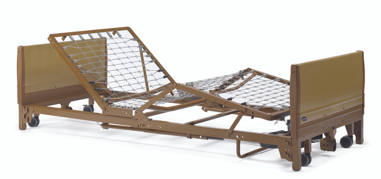 Invacare 5410LOW Full Electric Low Hospital Bed with Mattress and Rails