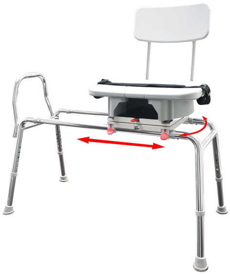 tub transfer bench and sliding shower chair