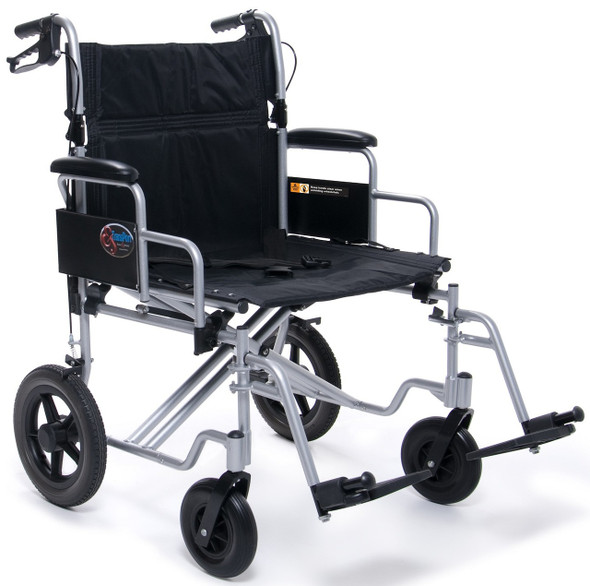 Drive Heavy Duty Bariatric Transport Wheelchair with 12" Rear Wheels