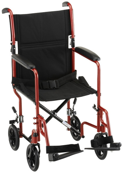 Nova 319 steel transport chair in Red