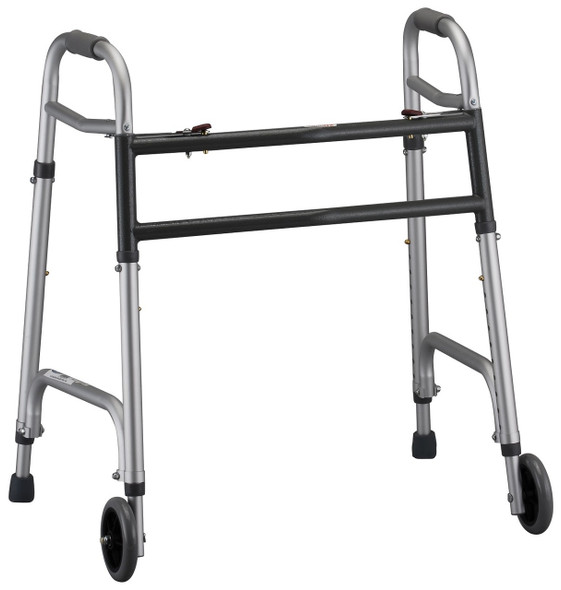 Nova 4095DW5 heavy duty folding walker with wheels