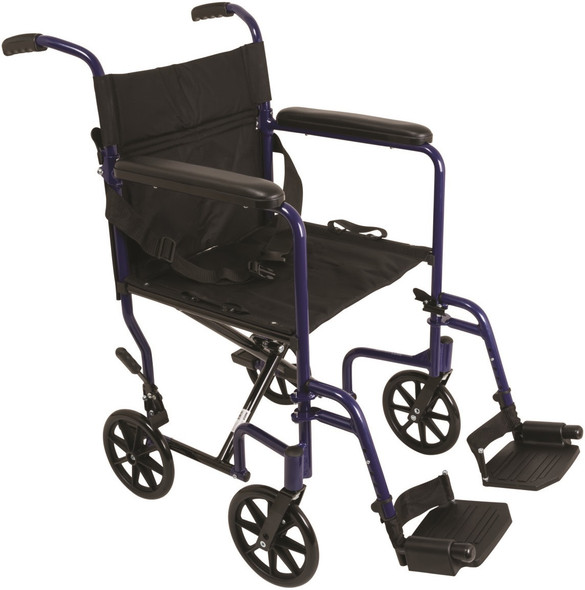 Probasics TCA1916 aluminum transport chair in blue