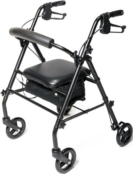 Lumex RJ5500 Walkabout Steel Rollator in Black