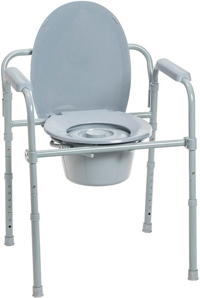 All-In-One Steel Folding Commode (4/case) 11148N-4 by Drive