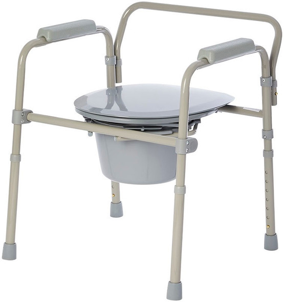 Folding 3 in 1 Steel Commode B3400FEC by Lifestyle Mobility Aids