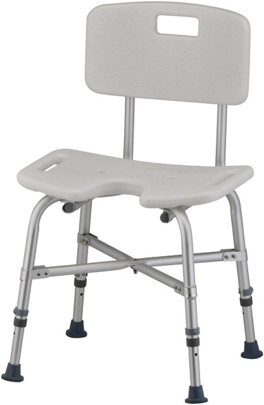 Nova 9061 heavy duty bath chair with back and u-shape seat cut-out