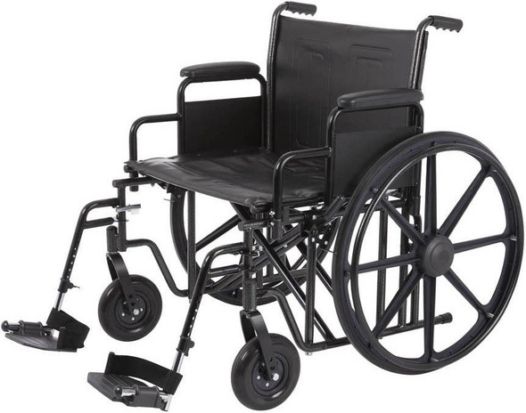 Array K7 heavy duty wheelchair with Removable swing away footrests