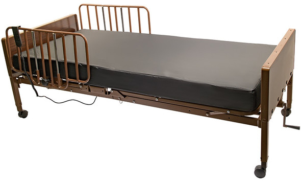 Protekt Akra-SE bed with mattress and half length side rails