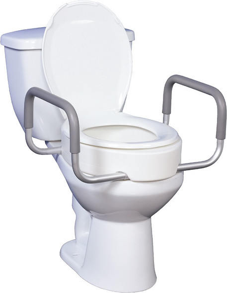 Drive 12403 elongated toilet seat rizer with arms fits only elongaetd toilets