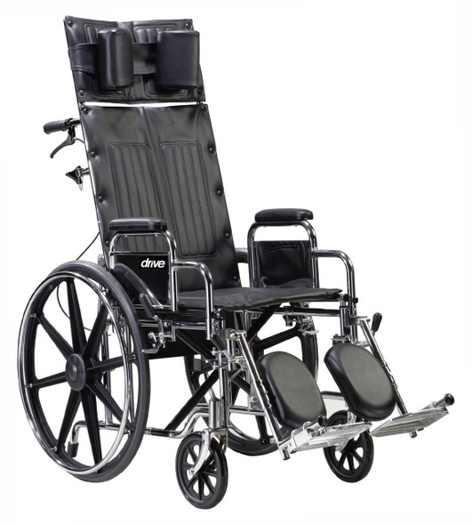 Sentra extra wide full reclining wheelchair with desk length arms