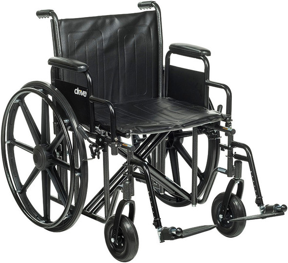 Sentra EC heavy duty wheelchair with Desk length arms and swing-away footrests