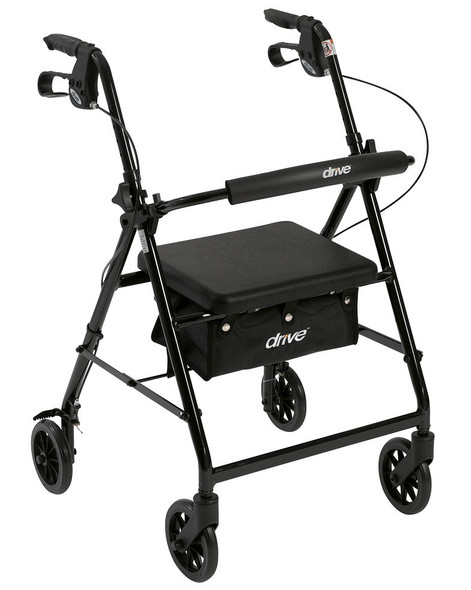 Drive R726 Lightweight Rollator with 6" wheels  in black