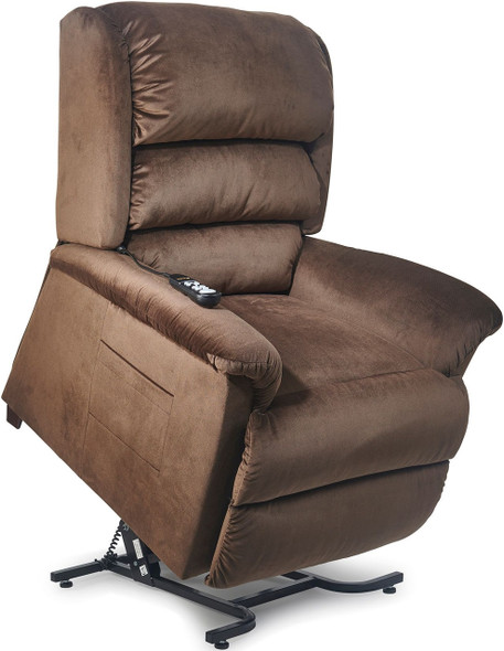 U-MAX Lift Recliner Power Lift Chair for Elderly Wall Hugger PU Leather  with Remote Control (Brown)