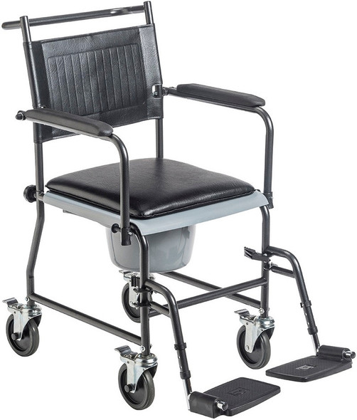 Drop Arm Commode with Wheels 11120SV-1F by Drive