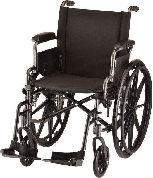 Nova lightweight wheelchair with Desk length arms and removable footrests