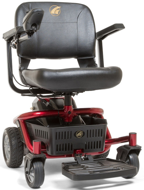 Literider Envy GP162 power chair cherry red front view