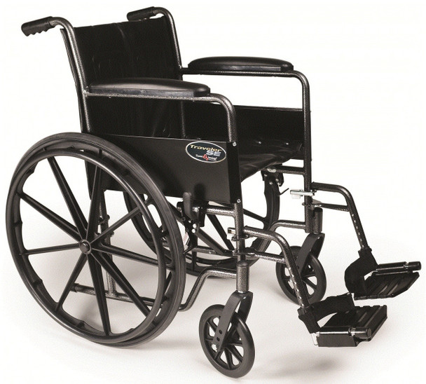 Traveler SE Plus with fixed arms and swing-away footrests