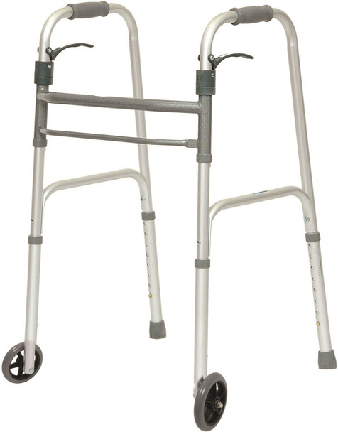 Probasics WKAAWSL Sure Lever Release Folding Walker with Wheels Probasics WKAAWSL Sure Lever Release Folding Walker with Wheels