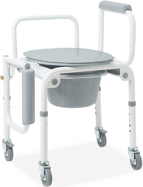 Drop Arm Commode w/ Wheels G1-303DWX1 by Medline