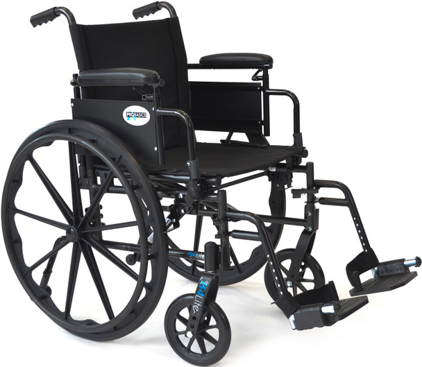 Probasics K4 Lite High Strength Wheelchair with swing-away footrests