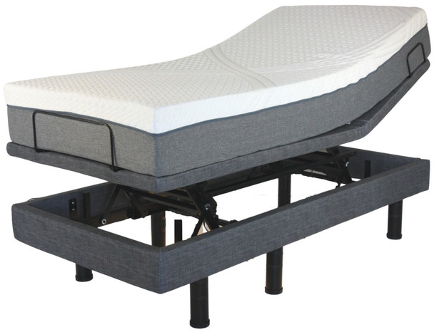 Golden Passport Hi Low Adjustable bed Twin XL with mattress raised position