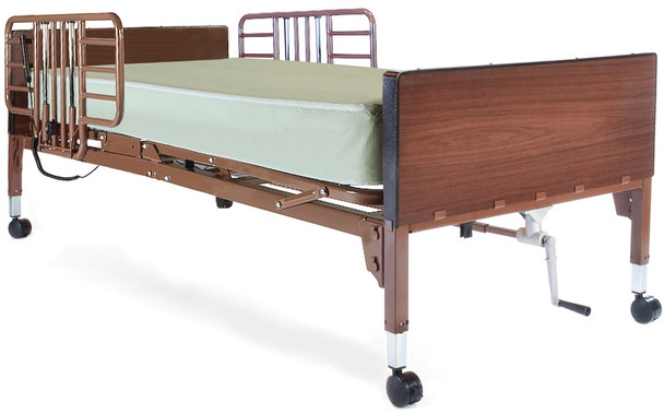 Probasics semi electric bed package with half rails and innerspring mattress