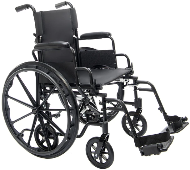 Protekt Cambria Transport Chair Wheelchair Combo in wheelchair mode