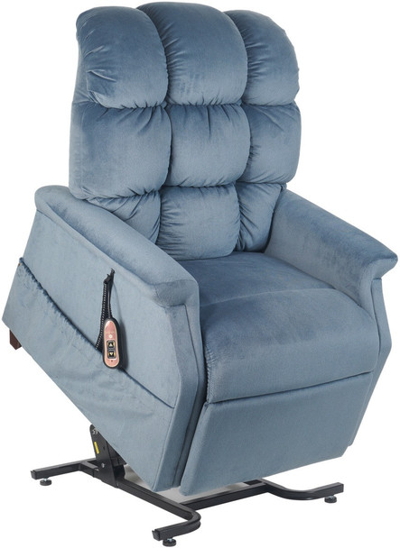 Cambridge PR401 lift chair recliner in Tucker Calypso raised position