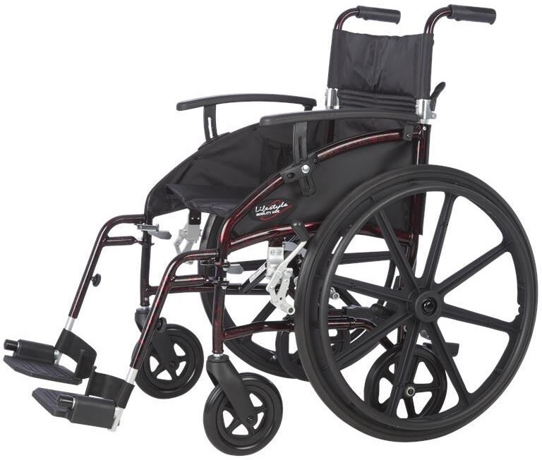 Lifestyle Mobility Aids L3218 L3220 Lightweight 2 in 1 Transport Chair Wheelchair