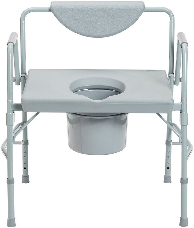 drive medical steel drop arm bedside commode