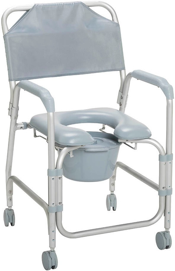 Drive 11114KD1 Padded Shower Chair Commode with Casters