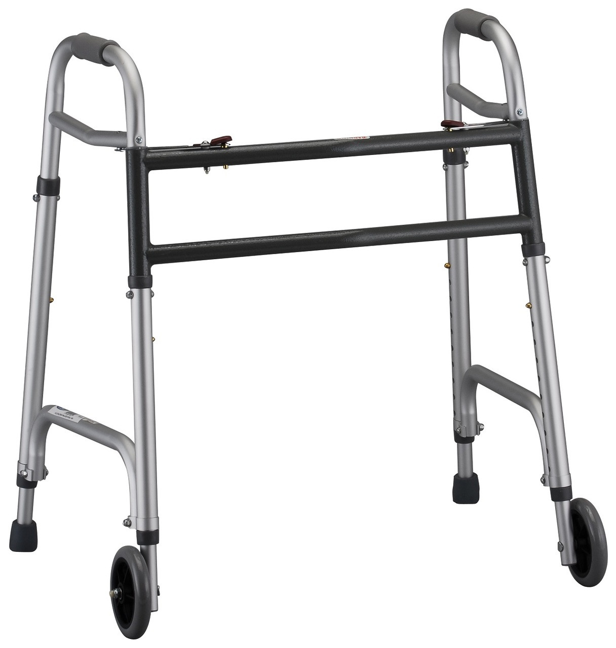 Nova 4095DW5 Heavy Duty Folding Walker with 2 Wheels