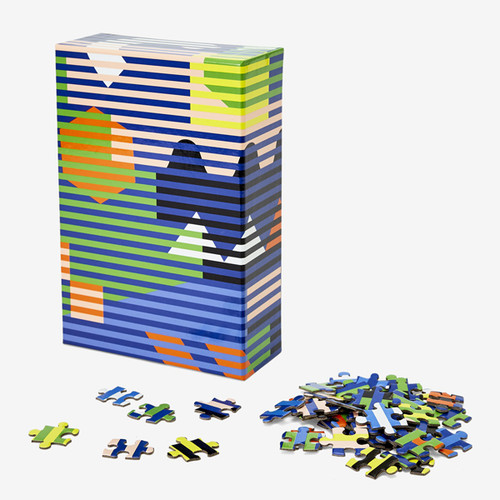 Dusen Dusen designed  bold, brightly colored graphic 500 pc puzzle.