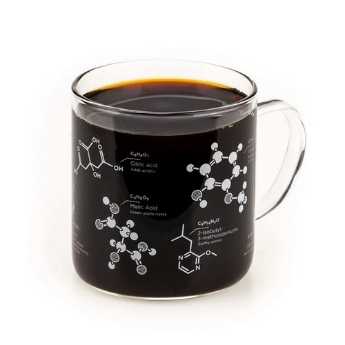Cognitive Surplus coffee molecules glass coffee mug