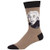 brown and black sock with Einstein image