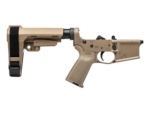 Aero Precision AR15 Pistol Complete Lower Receiver w/ MOE Grip & SBA3 Brace FDE/FDE APAR501156