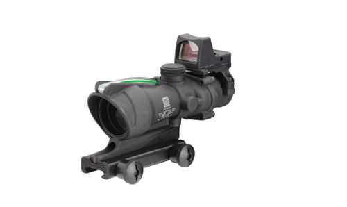 Trijicon ACOG 4x32 Dual Illuminated Green Chevron .223 Reticle & LED 3.25 MOA Red Dot RMR Type 2 TA31-D-100548