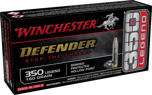 Winchester Defender 350 Legend 160 Grain Bonded Protected Hollow Point S350PDB