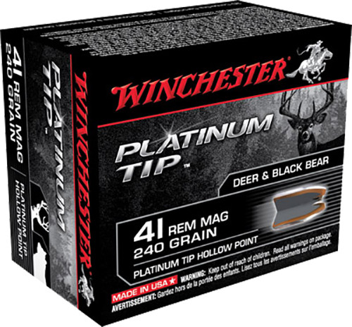 Winchester Platinum Tip 41 Rem Mag 240 Grain Platinum Tip Hollow Point S41PTHP