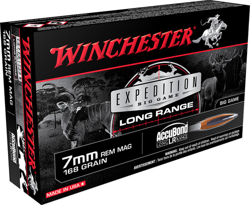 Winchester Expedition Big Game 7mm Rem Mag 168 Grain Nosler AccuBond Long-Range S7LR