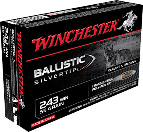 Winchester Ballistic Silvertip 243 Win 55 Grain Fragmenting Polymer Tip SBST243