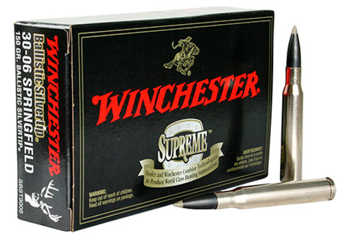 Winchester Ballistic Silvertip 30-06 Springfield 150 Grain Rapid Controlled Expansion Polymer Tip SBST3006