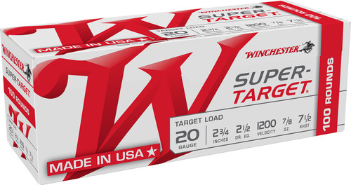 Winchester Super-Target 20 GA 7/8 oz 7.5 Shot TRGT207VP