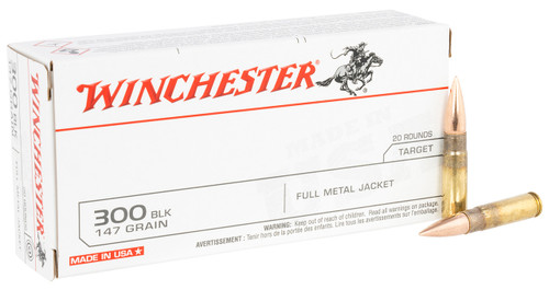 Winchester USA 300 Blackout 147 gr Full Metal Jacket Open Tip USA300B147